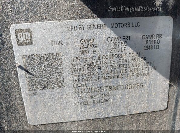 1G1ZD5ST8NF109755 2022 CHEVROLET MALIBU Синий Вид подкапотного пространства