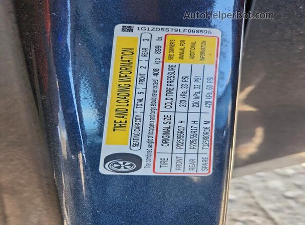 1G1ZD5ST9LF068596 2020 CHEVROLET MALIBU Gray Vista del compartimento del motor
