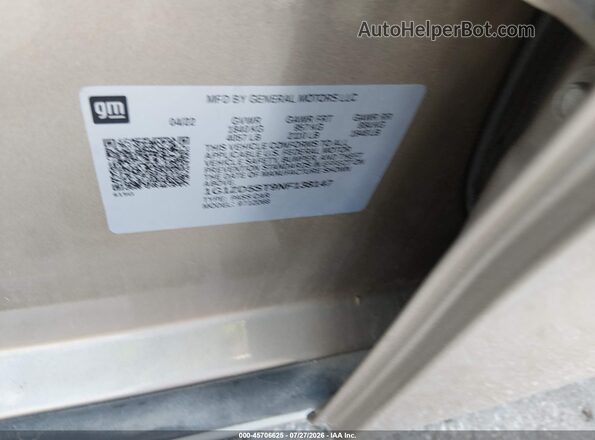 1G1ZD5ST9NF138147 2022 CHEVROLET MALIBU Beige Vista del compartimento del motor