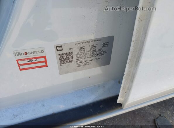 1G1ZD5ST9NF181323 2022 CHEVROLET MALIBU Белый Вид подкапотного пространства