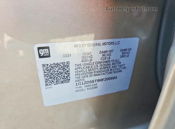 1G1ZD5ST9RF200684 2024 CHEVROLET MALIBU Gold Engine compartment view