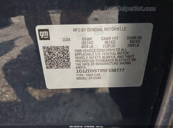 1G1ZD5ST9SF150777 2025 CHEVROLET MALIBU Синий Вид подкапотного пространства