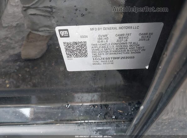 1G1ZE5ST0RF203955 2024 CHEVROLET MALIBU Black Widok komory silnika