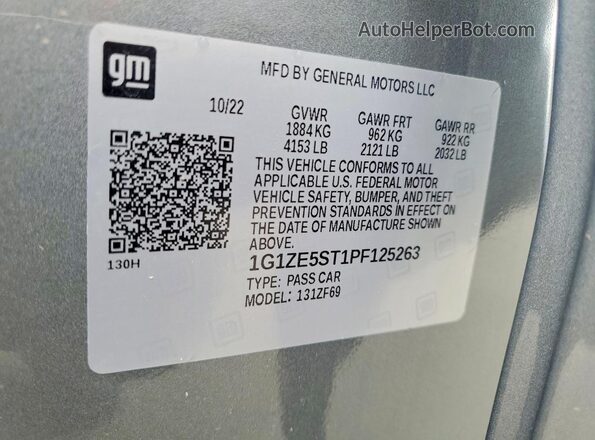 1G1ZE5ST1PF125263 2023 CHEVROLET MALIBU Silver Widok komory silnika