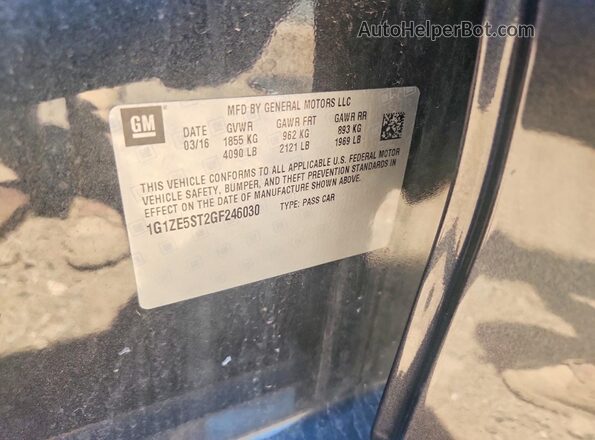 1G1ZE5ST2GF246030 2016 CHEVROLET MALIBU Серый Вид подкапотного пространства