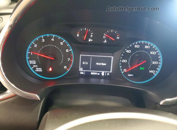 1G1ZE5ST2HF199082 2017 CHEVROLET MALIBU Black Vista del cuadro de instrumentos