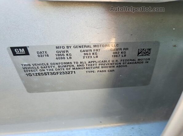 1G1ZE5ST3GF233271 2016 CHEVROLET MALIBU Silver ძრავის განყოფილების ხედი