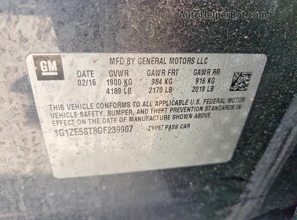 1G1ZE5ST8GF239907 2016 CHEVROLET MALIBU Gray ძრავის განყოფილების ხედი