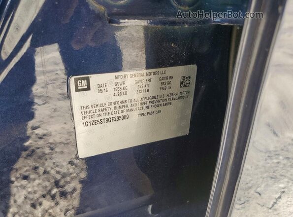 1G1ZE5ST8GF295989 2016 CHEVROLET MALIBU Blue Engine compartment view