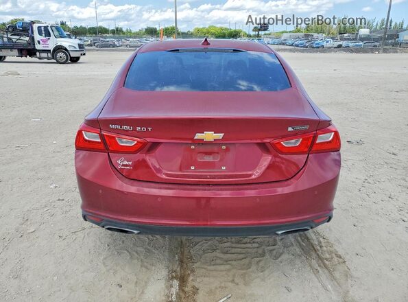 1G1ZE5SX7JF102788 2018 CHEVROLET MALIBU Red Rear view
