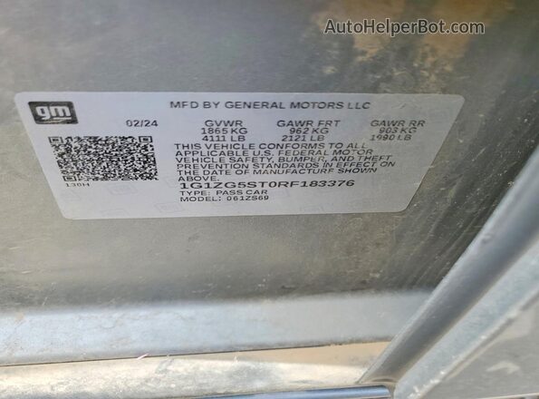 1G1ZG5ST0RF183376 2024 CHEVROLET MALIBU Silver Շարժիչի բաժամունքի տեսք