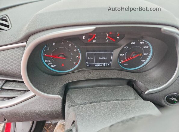1G1ZG5ST4KF208852 2019 CHEVROLET MALIBU Red Instrument cluster view