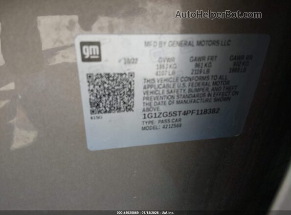 1G1ZG5ST4PF118382 2023 CHEVROLET MALIBU Brown Вид підкапотного простору