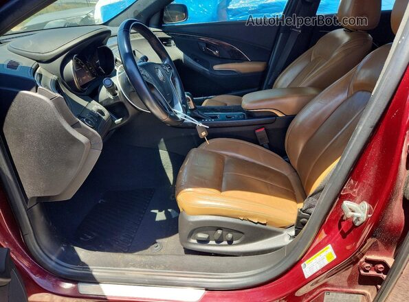 1G4G45G38GF169864 2016 BUICK LACROSSE Burgundy Widok wnętrza z przodu