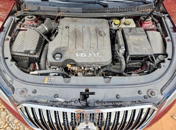 1G4G45G38GF169864 2016 BUICK LACROSSE Burgundy Widok wnętrza z tyłu