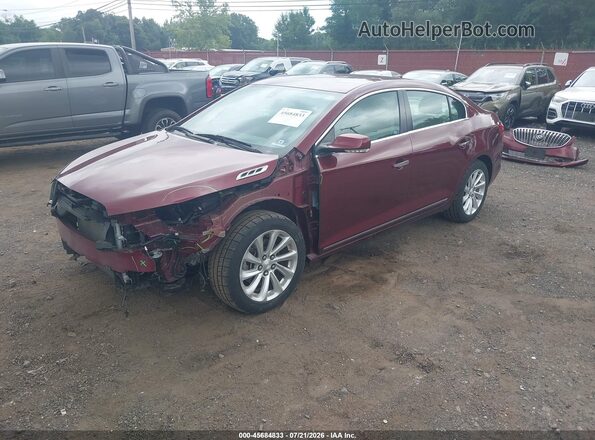 1G4GB5G38GF133159 2016 BUICK LACROSSE Burgundy წინა მარცხენა ხედი სამი მეოთხედიდან