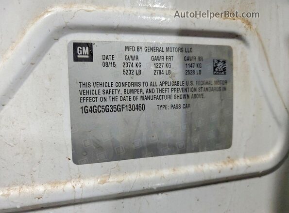 1G4GC5G35GF130460 2016 BUICK LACROSSE White Engine compartment view