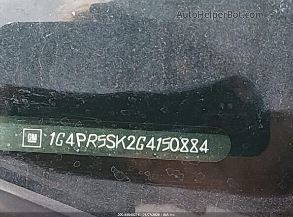 1G4PR5SK2G4150884 2016 BUICK VERANO Silver Вид підкапотного простору