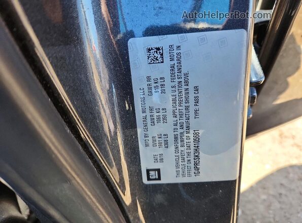1G4PR5SK3H4105681 2017 BUICK VERANO Gray Շարժիչի բաժամունքի տեսք