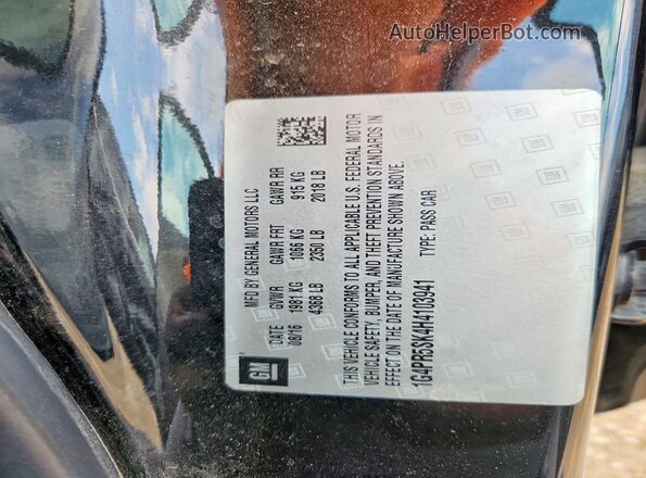 1G4PR5SK4H4103941 2017 BUICK VERANO Black ძრავის განყოფილების ხედი