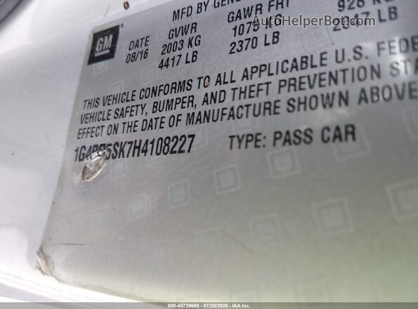 1G4PR5SK7H4108227 2017 BUICK VERANO Silver Engine compartment view