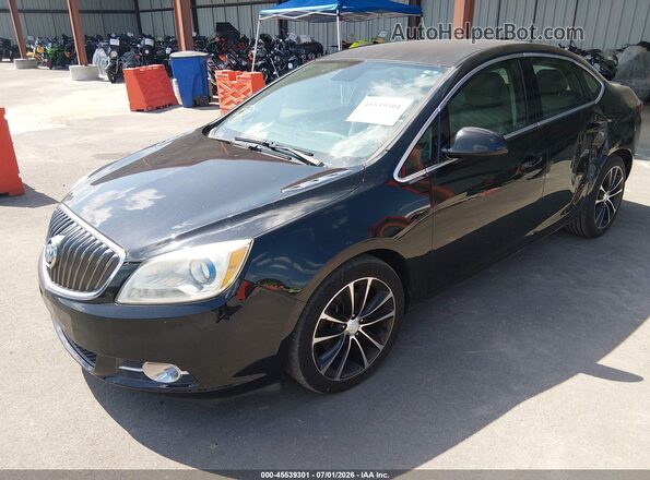 1G4PW5SKXG4142945 2016 BUICK VERANO Black Առջևի ձախ երեք քառորդ տեսարան