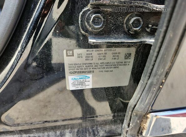 1G4ZP5SS0HU132819 2017 BUICK LACROSSE Black Widok komory silnika