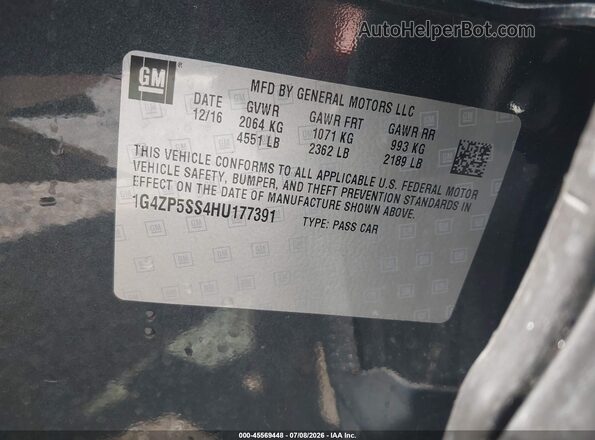 1G4ZP5SS4HU177391 2017 BUICK LACROSSE Серебряный Вид подкапотного пространства