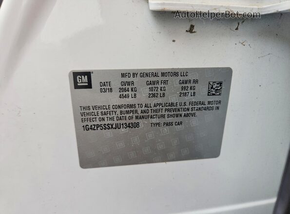 1G4ZP5SSXJU134308 2018 BUICK LACROSSE White Engine compartment view