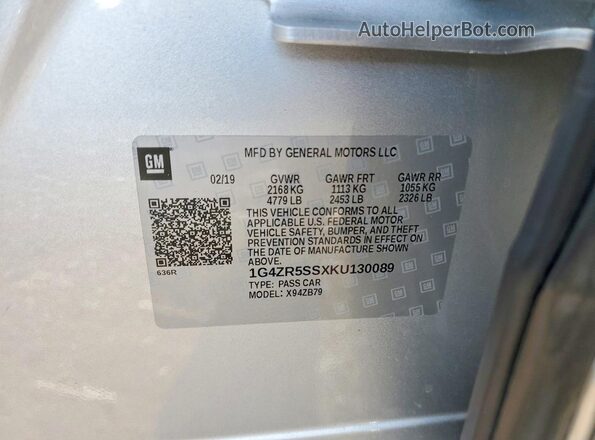 1G4ZR5SSXKU130089 2019 BUICK LACROSSE Silver Engine compartment view