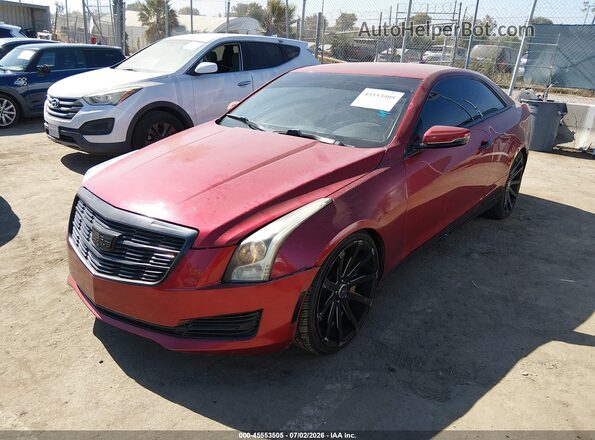 1G6AA1RX3H0183917 2017 CADILLAC ATS Red Առջևի ձախ երեք քառորդ տեսարան