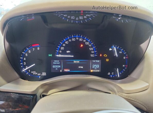 1G6AB5SS8G0191240 2016 CADILLAC ATS Белый Вид щитка приборов