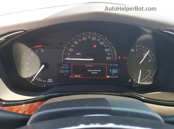 1G6AP5SX6K0109673 2019 CADILLAC CTS White Instrument cluster view