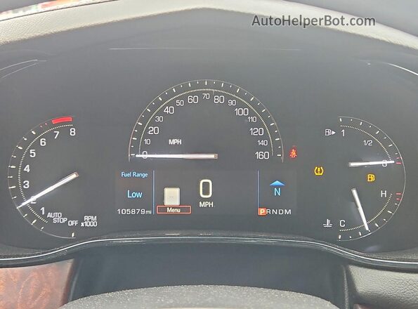 1G6AR5SX2H0205576 2017 CADILLAC CTS White Instrument cluster view