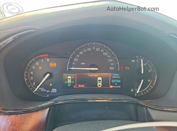 1G6AX5SX5J0184136 2018 CADILLAC CTS White Սարքավորումների վահանակի տեսք