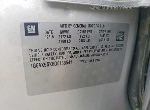 1G6AX5SX8G0136641 2016 CADILLAC CTS Gray Vista del compartimento del motor