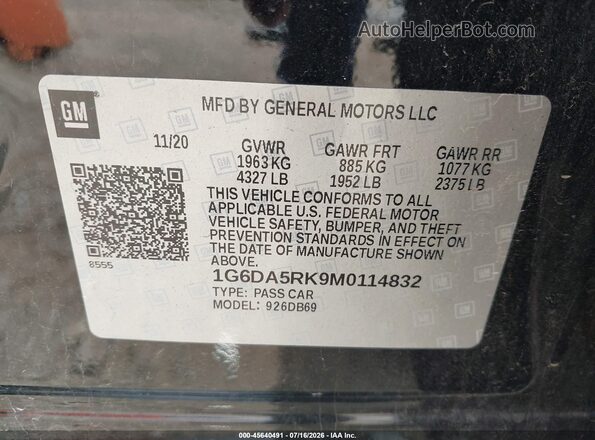 1G6DA5RK9M0114832 2021 CADILLAC CT4 Black Vista del compartimento del motor