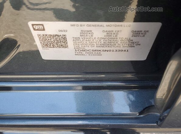 1G6DC5RK5N0133941 2022 CADILLAC CT4 Gray Widok komory silnika
