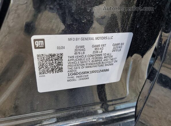 1G6DG5RK1R0124986 2024 CADILLAC CT4 Black Engine compartment view