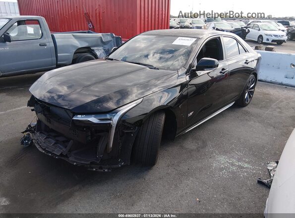 1G6DL5RP8P0411150 2023 CADILLAC CT4 Black წინა მარცხენა ხედი სამი მეოთხედიდან