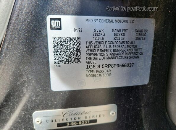 1G6DL5RP8P0566037 2023 CADILLAC CT4 Черный Вид подкапотного пространства