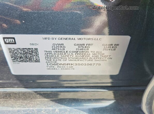 1G6DN5RK3S0106775 2025 CADILLAC CT5 Blue Вид підкапотного простору