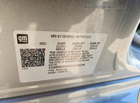 1G6DN5RK6S0109248 2025 CADILLAC CT5 Silver Widok komory silnika