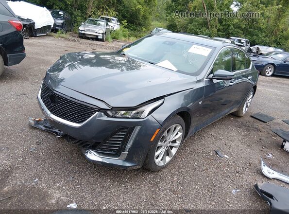 1G6DN5RW9M0106379 2021 CADILLAC CT5 Blue წინა მარცხენა ხედი სამი მეოთხედიდან