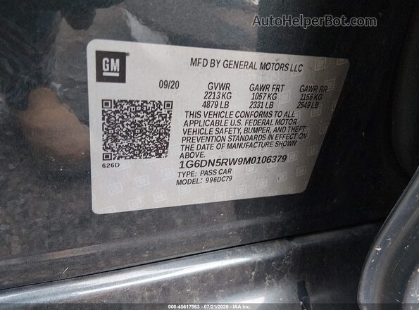 1G6DN5RW9M0106379 2021 CADILLAC CT5 Blue ძრავის განყოფილების ხედი