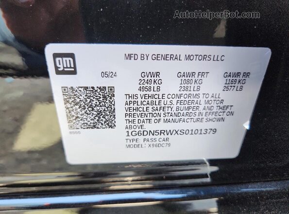 1G6DN5RWXS0101379 2025 CADILLAC CT5 Черный Вид подкапотного пространства