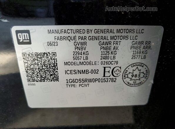 1G6DS5RW0P0153782 2023 CADILLAC CT5 Черный Вид подкапотного пространства