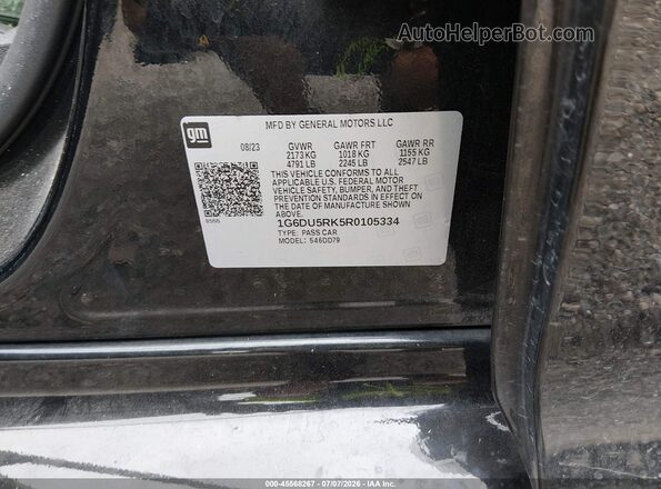 1G6DU5RK5R0105334 2024 CADILLAC CT5 Черный Вид подкапотного пространства