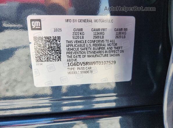 1G6DV5RW9T0107529 2026 CADILLAC CT5 Серый Вид подкапотного пространства