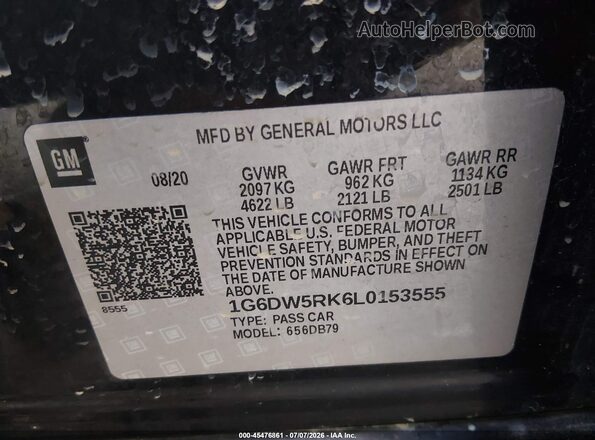 1G6DW5RK6L0153555 2020 CADILLAC CT5 Black Շարժիչի բաժամունքի տեսք